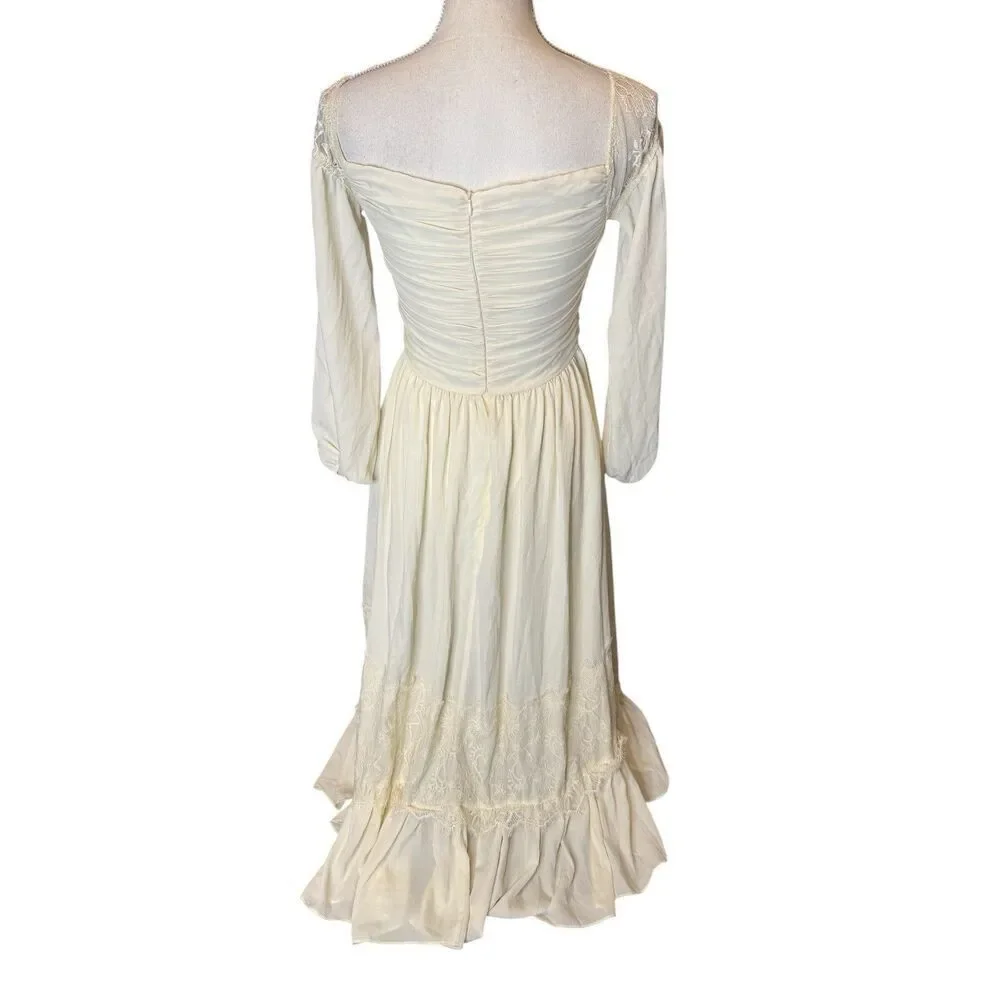 Motf White cottagecore milk maid lace White Y2K NWT Fairy Dress Stunning! Trend!